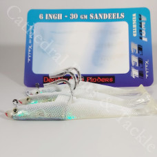 6" Sandeel Bait Lures Pearl & Blue